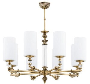 Casa Padrino Luxus Barock Kronleuchter Messing mit Patina / Wei�  69 x H. 70 cm