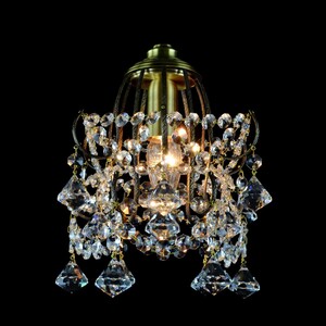 Casa Padrino Luxus Barock Kristall Kronleuchter Silber  25 x H. 25 cm - Prunkvolle Messing Kronleuchter mit b�hmischem Kristallglas - Barock M�bel - Edel & Prunkvoll
