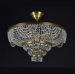 Casa Padrino Luxus Barock Kristall Kronleuchter Silber  40 x H. 25 cm - Prunkvolle Messing Kronleuchter mit b�hmischem Kristallglas - Barock M�bel - Edel & Prunkvoll