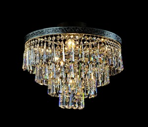 Casa Padrino Luxus Barock Kristall Kronleuchter Silber  40 x H. 34 cm - Prunkvolle Messing Kronleuchter mit b�hmischem Kristallglas - Barock M�bel - Edel & Prunkvoll