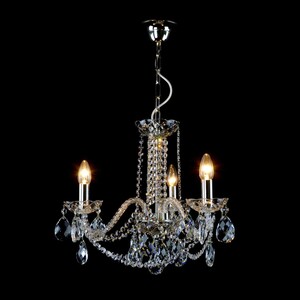 Casa Padrino Luxus Barock Kristall Kronleuchter Silber  43 x H. 40 cm - Prunkvoller Messing Kronleuchter mit b�hmischem Kristallglas - Barock M�bel - Edel & Prunkvoll