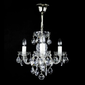 Casa Padrino Luxus Barock Kristall Kronleuchter Silber  44 x H. 35 cm - Prunkvolle Messing Kronleuchter mit b�hmischem Kristallglas - Barock M�bel - Edel & Prunkvoll