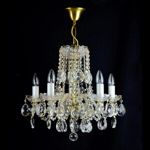 Casa Padrino Luxus Barock Kristall Kronleuchter Silber  46 x H. 45 cm - Prunkvolle Messing Kronleuchter mit b�hmischem Kristallglas - Barock M�bel - Edel & Prunkvoll