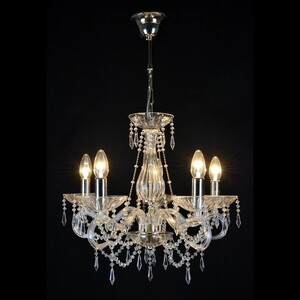 Casa Padrino Luxus Barock Kristall Kronleuchter Silber  50 x H. 45 cm - Prunkvolle Messing Kronleuchter mit b�hmischem Kristallglas - Barock M�bel - Edel & Prunkvoll