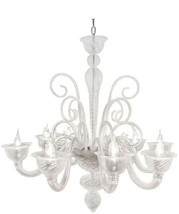 Casa Padrino Luxus Barock Kristall Kronleuchter Silber  80 cm - Prunkvoller Wohnzimmer Kronleuchter im Barockstil - Hotel Kronleuchter - Barock Kristall Leuchten - Barock Interior