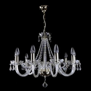 Casa Padrino Luxus Barock Kristall Kronleuchter Silber  67 x H. 50 cm - Prunkvolle Messing Kronleuchter mit b�hmischem Kristallglas - Barock M�bel - Edel & Prunkvoll