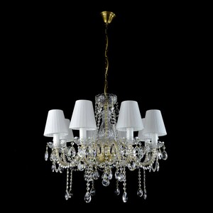 Casa Padrino Luxus Barock Kristall Kronleuchter Silber  67 x H. 56 cm - Prunkvolle Messing Kronleuchter mit b�hmischem Kristallglas - Barock M�bel - Edel & Prunkvoll