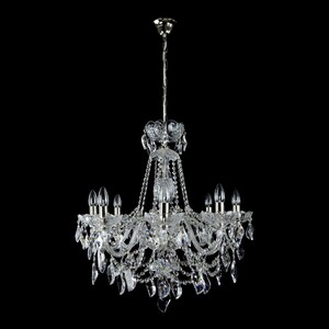 Casa Padrino Luxus Barock Kristall Kronleuchter Silber  70 x H. 65 cm - Prunkvolle Messing Kronleuchter mit b�hmischem Kristallglas - Barock M�bel - Edel & Prunkvoll