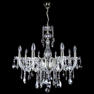 Casa Padrino Luxus Barock Kristall Kronleuchter Silber  70 x H. 70 cm - Prunkvolle Messing Kronleuchter mit b�hmischem Kristallglas - Barock M�bel - Edel & Prunkvoll
