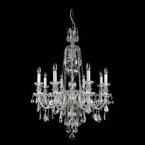 Casa Padrino Luxus Barock Kristall Kronleuchter Silber  74 x H. 107 cm - Prunkvolle Messing Kronleuchter mit b�hmischem Kristallglas - Barock M�bel - Edel & Prunkvoll