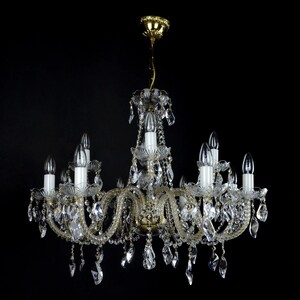 Casa Padrino Luxus Barock Kristall Kronleuchter Silber  78 x H. 60 cm - Prunkvolle Messing Kronleuchter mit b�hmischem Kristallglas - Barock M�bel - Edel & Prunkvoll