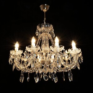 Casa Padrino Luxus Barock Kristall Kronleuchter Silber  78 x H. 60 cm - Prunkvolle Messing Kronleuchter mit b�hmischem Kristallglas - Barock M�bel - Edel & Prunkvoll