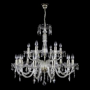 Casa Padrino Luxus Barock Kristall Kronleuchter Silber  78 x H. 72 cm - Prunkvolle Messing Kronleuchter mit b�hmischem Kristallglas - Barock M�bel - Edel & Prunkvoll