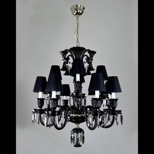 Casa Padrino Luxus Barock Kristall Kronleuchter Silber  81 x H. 90 cm - Prunkvolle Messing Kronleuchter mit b�hmischem Kristallglas - Barock M�bel - Edel & Prunkvoll