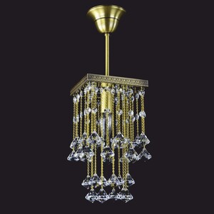 Casa Padrino Luxus Barock Kristall Hngeleuchte Gold H. 30 cm - Barock Interior