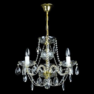 Casa Padrino Luxus Barock Kristall Tischleuchte Gold 40 x 20 x H. 35 cm - Prunkvolle Messing Tischleuchte mit b�hmischem Kristallglas - Barock M�bel - Edel & Prunkvoll
