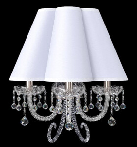 Casa Padrino Luxus Barock Kristall Wandleuchte Silber / Wei� 42 x 23 x H. 47 cm - Prunkvolle Wandlampe mit B�hmischem Kristallglas - Luxus Wandleuchten im Barockstil - Edel & Prunkvoll