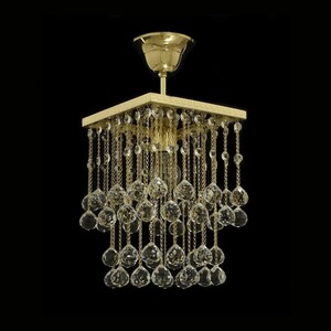 Casa Padrino Luxus Barock Kristall Wandleuchte Gold 15 x 15 x H. 25 cm - Prunkvolle Messing Wandleuchte mit b�hmischem Kristallglas - Barock M�bel - Edel & Prunkvoll