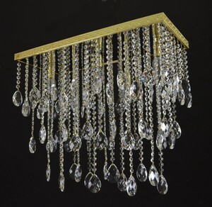 Casa Padrino Luxus Barock Kristall Wandleuchte Gold 60 x 25 x H. 50 cm - Prunkvolle Messing Wandleuchte mit b�hmischem Kristallglas - Barock M�bel - Edel & Prunkvoll