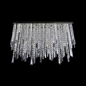 Casa Padrino Luxus Barock Kristall Wandleuchte Silber 100 x 20 x H. 70 cm - Prunkvolle Messing Wandleuchte mit b�hmischem Kristallglas - Barock M�bel - Edel & Prunkvoll