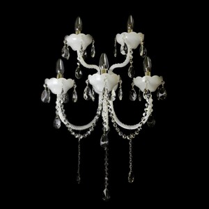 Casa Padrino Luxus Barock Kristall Wandleuchte Silber 50 x 26 x H. 65 cm - Prunkvolle Messing Wandleuchte mit b�hmischem Kristallglas - Barock M�bel - Edel & Prunkvoll