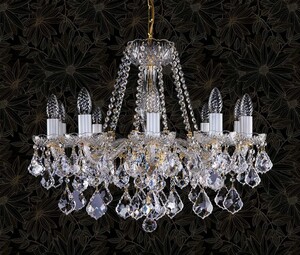 Casa Padrino Luxus Barock Kronleuchter mit b�hmischen Kristallglas Gold  60 cm