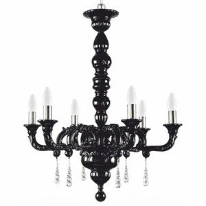 Casa Padrino Luxus Barock Porzellan Kronleuchter Schwarz / Silber  68 x H. 135 cm - Edel & Prunkvoll - Made in Italy