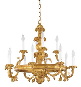 Casa Padrino Luxus Barock Kronleuchter Antik Gold  79 x H. 74 cm - Prunkvoller Barockstil Wohnzimmer Kronleuchter - Edel & Prunkvoll - Luxus Qualitt - Made in Italy