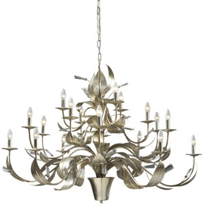 Casa Padrino Luxus Barock Kronleuchter mit Swarovski Kristallglas Silber  140 x H. 100 cm - Prunkvoller Wohnzimmer Kronleuchter im Barockstil - Luxus Qualit�t - Made in Italy