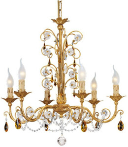 Casa Padrino Luxus Barock Kronleuchter mit Swarovski Kristallglas Antik Gold  62 x H. 61 cm - Prunkvoller Wohnzimmer Kronleuchter im Barockstil - Luxus Qualit�t - Made in Italy