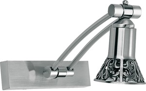 Casa Padrino Luxus Barock LED Wandleuchte / Leseleuchte Silber H. 20 cm