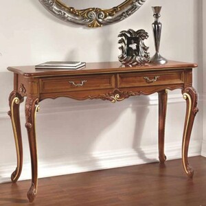 Casa Padrino Luxus Barock Konsole Braun / Gold 132 cm - Barock Mbel - Made in Italy