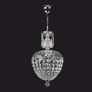 Casa Padrino Luxus Barock Kristall LED Hngeleuchte Silber  25 x H. 41 cm - Barock Leuchten