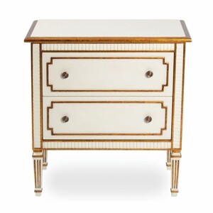 Casa Padrino Luxus Barock Nachtkommode Creme / Antik Gold - Barockstil Schlafzimmer M�bel