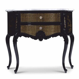 Casa Padrino Luxus Barock Nachtkommode im chinesischen Stil Schwarz / Gold / Wei�