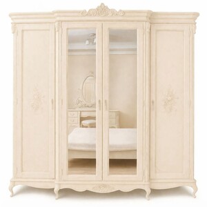 Casa Padrino Luxus Barock Schlafzimmer Schrank Creme 235,2 cm - Barock Schlafzimmer M�bel