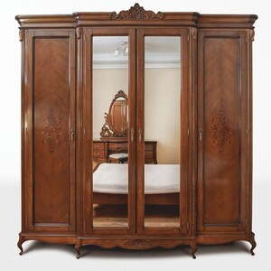 Casa Padrino Luxus Barock Schlafzimmer Schrank Braun 235,2 cm - Barock Schlafzimmer M�bel