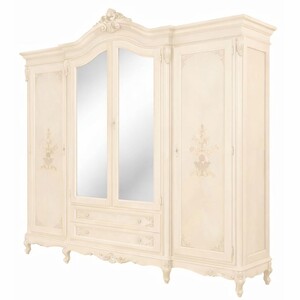 Casa Padrino Luxus Barock Schlafzimmer Schrank Creme 260 cm - Barockstil Schlafzimmer M�bel