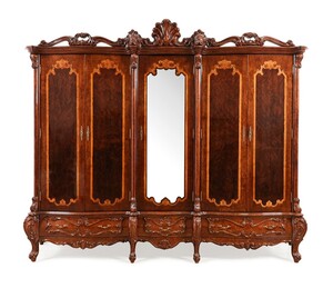 Casa Padrino Luxus Barock Schlafzimmer Schrank mit 5 T�ren Braun 305 cm - Barock M�bel