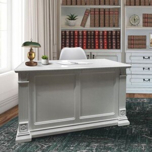 Casa Padrino Luxus Barock Schreibtisch Wei 150 cm - Barock Bro Mbel