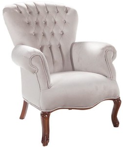 Casa Padrino Luxus Barock Wohnzimmer Sessel Hellgrau / Braun 78 x 75 x H. 101 cm - Barock Mbel