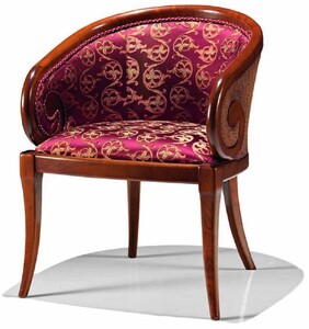 Casa Padrino Luxus Barock Sessel Lila / Braun - Made in Italy