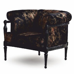 Casa Padrino Luxus Barock Sessel Schwarz / Gold 98 cm - Prunkvolle Barock M�bel