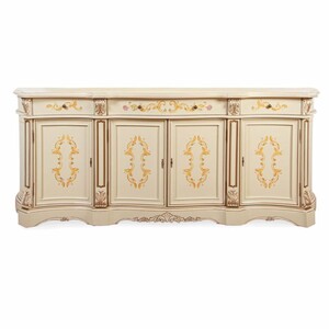 Casa Padrino Luxus Barock Sideboard Creme / Braun 233 cm - Barock M�bel