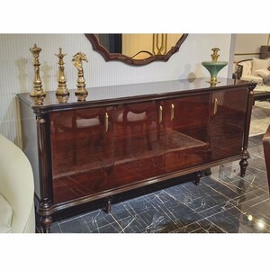 Casa Padrino Luxus Barock Sideboard Dunkelbraun 225 cm - Barockstil Mbel