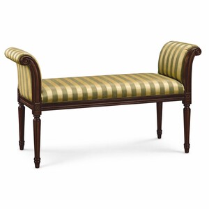 Casa Padrino Luxus Barock Sitzbank Gold / Gr�n / Dunkelbraun 115 cm - Barock M�bel