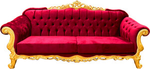 Casa Padrino Luxus Barock Sofa Bordeaux / Gold 240 cm - Prunkvolles Wohnzimmer Sofa - Mbel im Barockstil