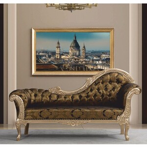 Casa Padrino Luxus Barock Sofa Rechte Seite Gold / Schwarz / Silber 210 cm - Barock Mbel