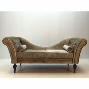 Casa Padrino Luxus Barock Sofa Grau / Schwarz 200 cm - Prunkvolle Barock Mbel