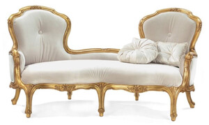 Casa Padrino Luxus Barock Sofa Grau / Gold - Prunkvolles Barockstil Wohnzimmer Sofa - Luxus Wohnzimmer M�bel im Barockstil - Barock M�bel - Luxus Qualit�t - Made in Italy